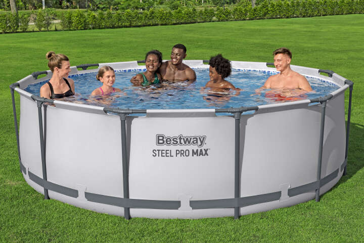 Bestway Steel Pro MAX™ Frame Pool Set mit Filterpumpe rund 366 x 100 cm
